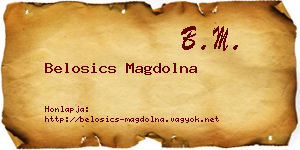 Belosics Magdolna névjegykártya